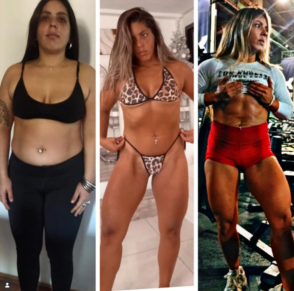 Valen, antes y después de entrenar con Mario