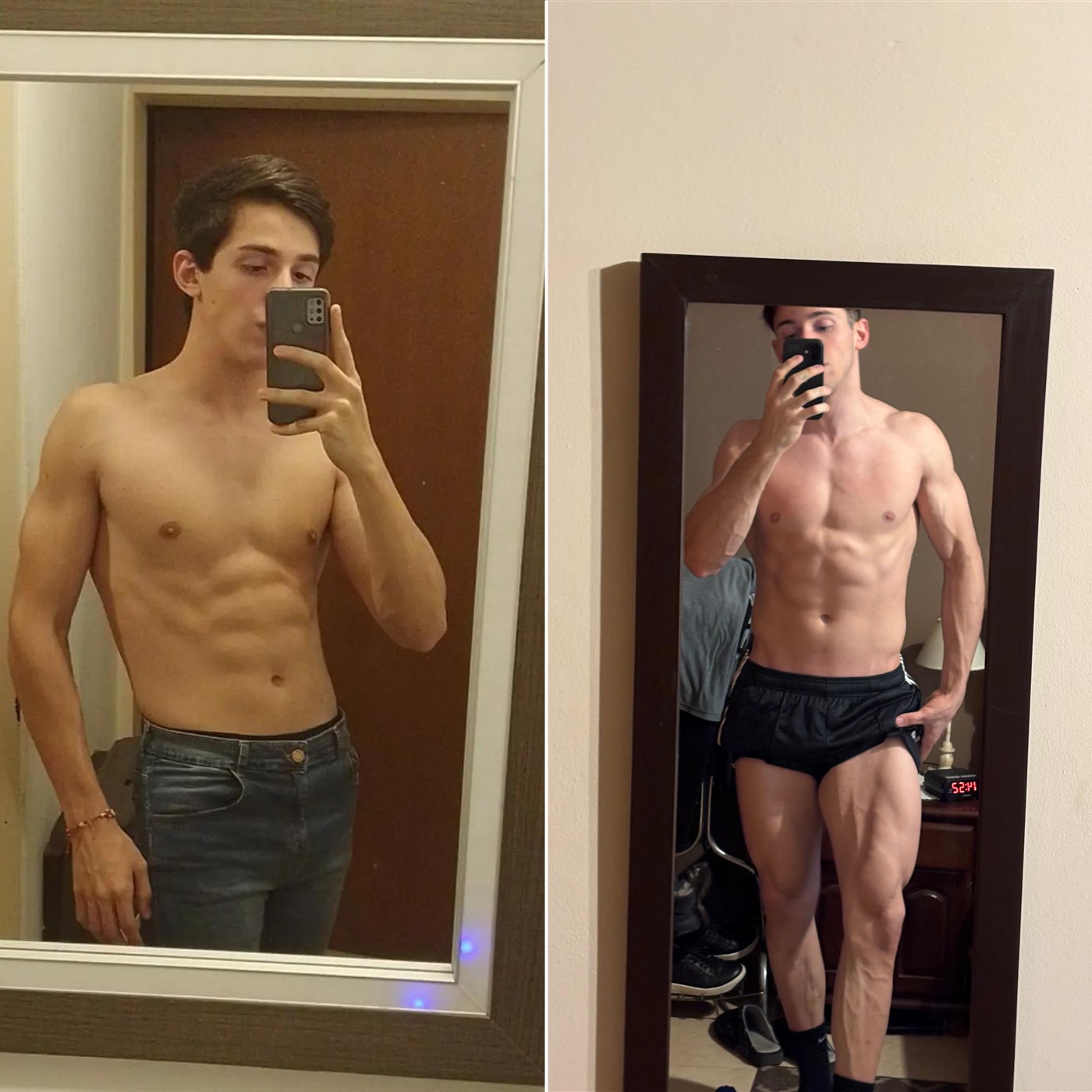 Nico, antes y después de entrenar con Mario